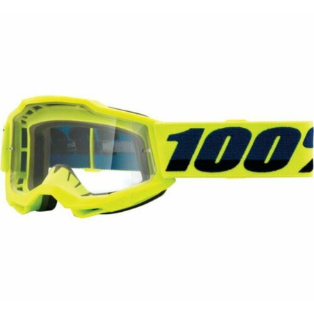 100 PROCENT (2022) FA20 ACCURI 2 YOUTH GOGGLE YELLOW - CLEAR LENS akiniai ACCURI 2 YOUTH JUNIOR/ vaikų, spalva: geltona, stiklas