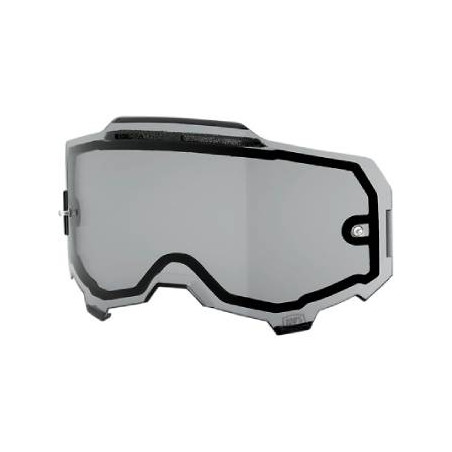 100 PROCENT (2022) ARMEGA REPLACEMENT LENS - DUAL PANE VENTED SMOKE - stikliukas (dvigubas stiklas) ARMEGA spalva: pilka, senas 