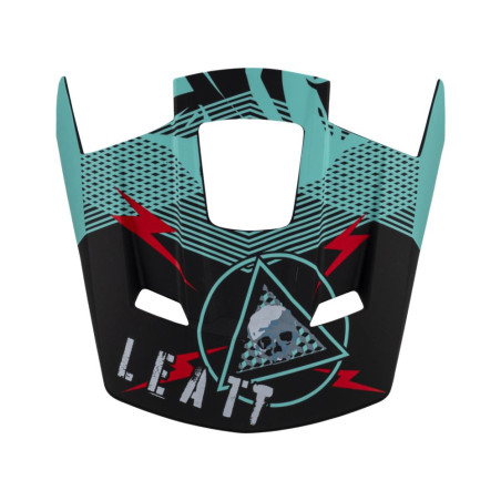 LEATT (2023) snapelis/VISOR šalmui MOTO 2.5 V23 FUEL spalva: juoda/mėlyna, dydis: M-XXL