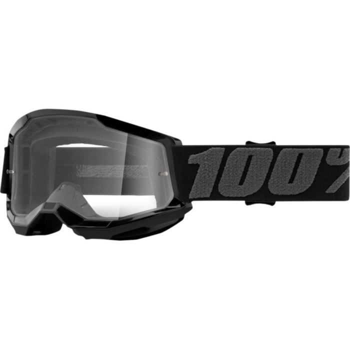 100 PERCENT (2022) STRATA 2 YOUTH GOGGLE BLACK - CLEAR LENS goggles STRATA 2 JUNIOR for children, color: black, lens: clear, sen