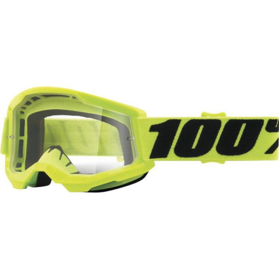 100 PERCENT (2022) STRATA 2 YOUTH GOGGLE YELLOW - CLEAR LENS goggles STRATA 2 JUNIOR for children, color: yellow, lens: clear,