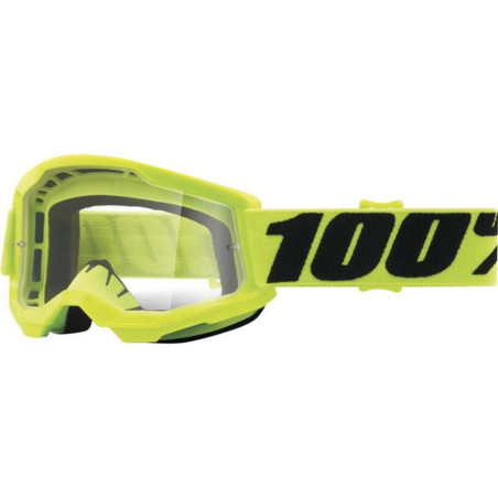 100 PERCENT (2022) STRATA 2 YOUTH GOGGLE YELLOW - CLEAR LENS goggles STRATA 2 JUNIOR for children, color: yellow, lens: clear,