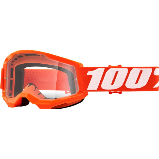 100 PERCENT (2022) STRATA 2 YOUTH GOGGLE ORANGE - CLEAR LENS goggles STRATA 2 JUNIOR for children, color: orange, lens: clear