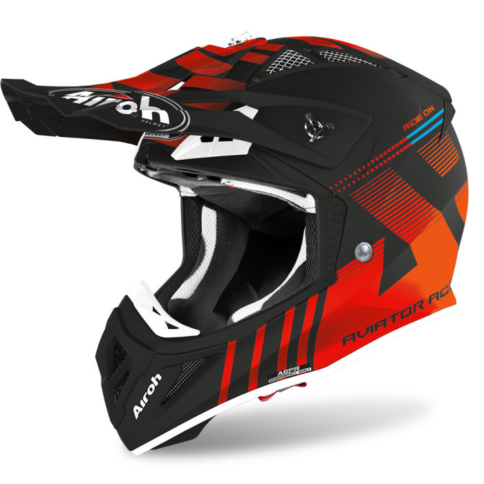 AIROH helmet AVIATOR ACE NEMESI ORANGE MATT color: orange/black matte, size: L
