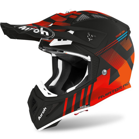 AIROH helmet AVIATOR ACE NEMESI ORANGE MATT color: orange/black matte, size: S
