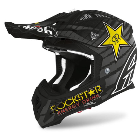 AIROH helmet, model: AVIATOR ACE ROCKSTAR YELLOW MATT color: black/yellow/white matte, size: L