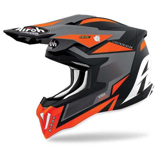 AIROH helmet, model: STRYCKER AXE ORANGE MATT color: black/gray/orange matte, size: S