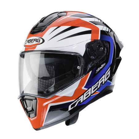 CABERG šalmas su integruotais akiniais, modelis: DRIFT EVO MR55 spalva: raudona/mėlyna/balta, dydis: XXL