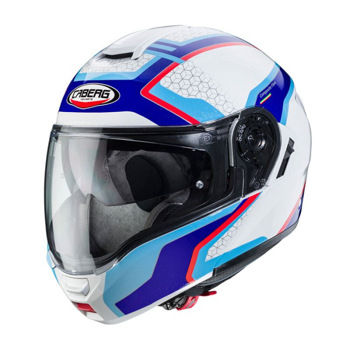 CABERG flip-up helmet, model: LEVO SONAR color: white/red/blue, size: L