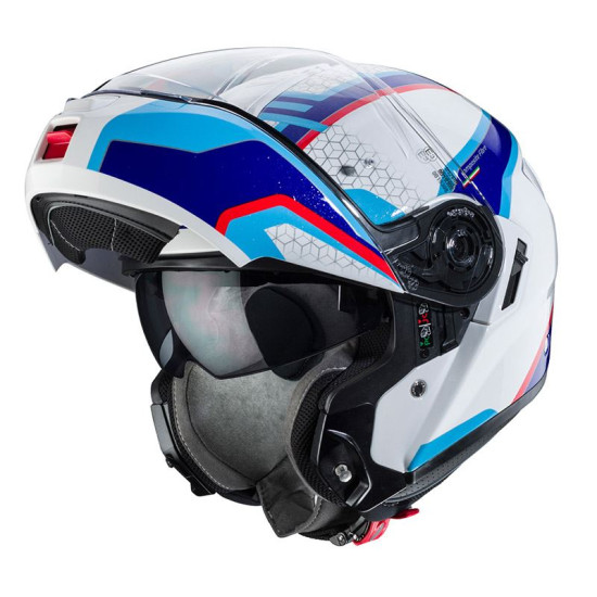 CABERG flip-up helmet, model: LEVO SONAR color: white/red/blue, size: M