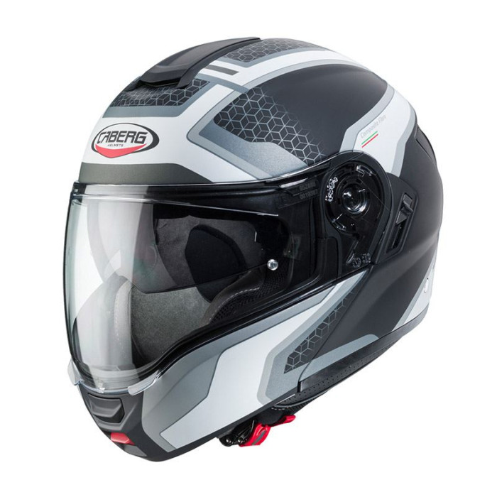 CABERG flip-up helmet, model: LEVO SONAR color: black/white/gray/silver matte, size: L