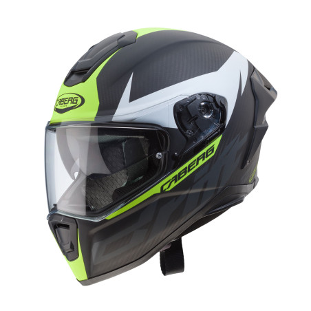 CABERG šalmas su integruotais akiniais, modelis: DRIFT EVO CARBON (PINLOCK) spalva: pilka/geltona FLUO matinė, dydis: XL