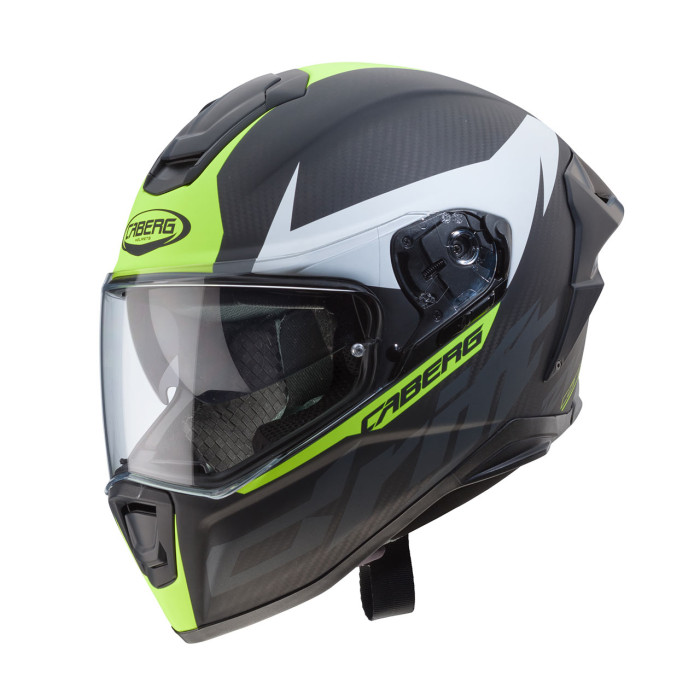 CABERG helmet with integrated goggles, model: DRIFT EVO CARBON (PINLOCK), color: gray/yellow FLUO matte, size: XS