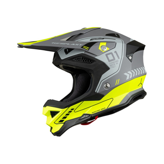 UFO helmet DIAMOND color: gray yellow NEON, size: S - UFO collection 2022