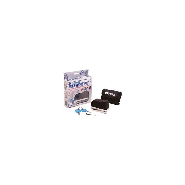 OXFORD brake disc lock SCREAMER with sound siren 100DB PIN thickness 7MM, with case