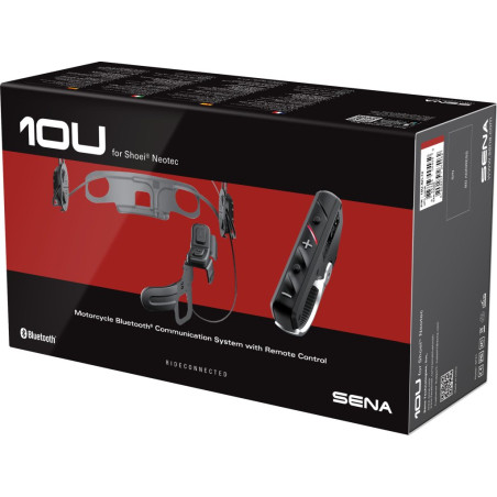 SENA intercom 10U BLUETOOTH 4.1 1600M with FM radio function and SC-4B-01 for SHOEI NEOTEC helmet - replaced: 10U-SH-02