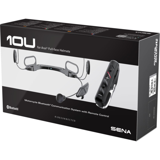 SENA intercom 10U BLUETOOTH 4.1 1600M with FM radio function and SC-4B-01 for ARAI helmet (INTEGRAL)