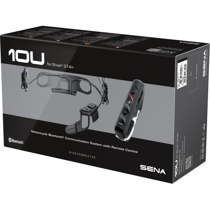 SENA intercom 10U BLUETOOTH 4.1 1600M with FM radio function and SC-4B-01 for SHOEI GT-AIR helmet - replaced: 10U-SH-01