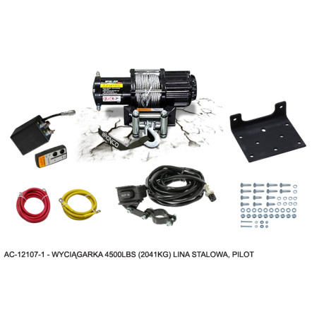 BRONCO winch 4500LBS (2041KG) metal cable 5.5MM X 15.2M,