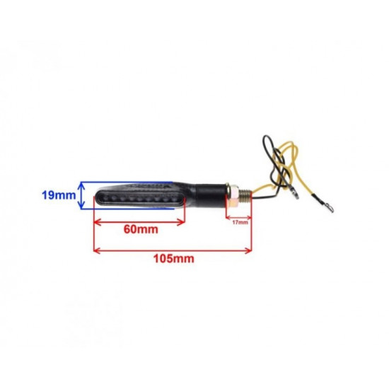 Universal LED turn signals CARBON (2pcs.)