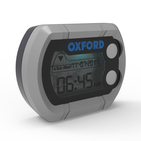 OXFORD laikrodis elektroninis su termometru spalva sidabrinė