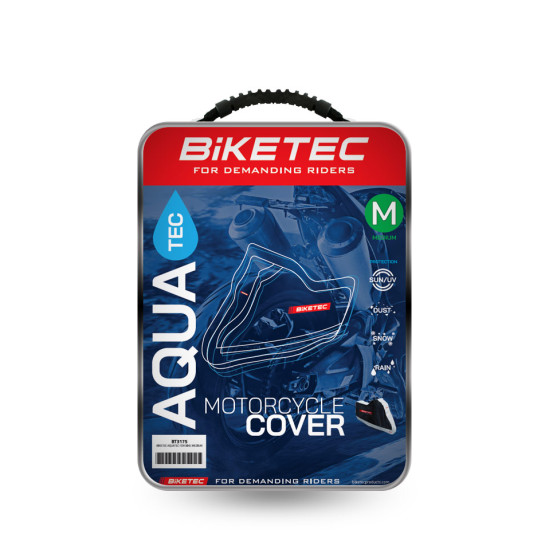 BIKETEC waterproof cover AQUATEC for motorcycle color black/gray size M