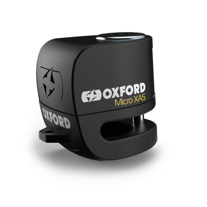 OXFORD brake disc lock with alarm ALPHA XA5 color black/orange fluorescent (PIN 5.5MM) (old product code: LK288)