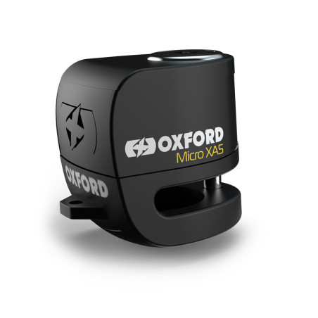 OXFORD brake disc lock with alarm ALPHA XA5 color black/orange fluorescent (PIN 5.5MM) (old product code: LK288)
