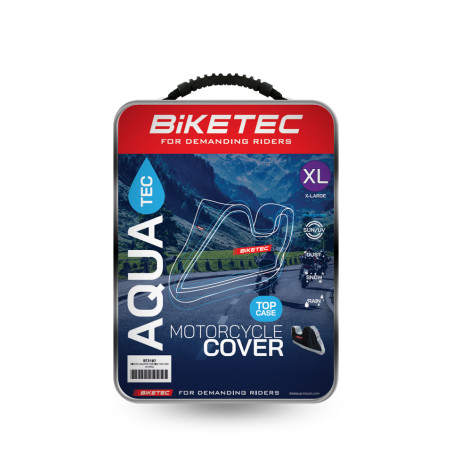 BIKETEC uždangalas atsparus vandeniui AQUATEC motociklui spalva juoda/pilka dydis XL