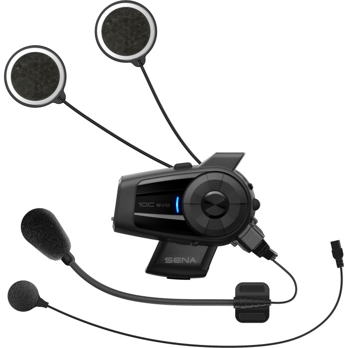 SENA intercom 10C-EVO BLUETOOTH 4.1 1600M with ULTRA HD 4K camera and universal microphone set (without FM radio f