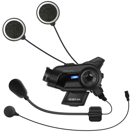 SENA intercom 10C-PRO BLUETOOTH 4.1 1600M with FULL HD camera, FM radio function and universal microphone set