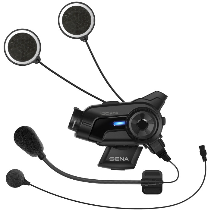 SENA intercom 10C-PRO BLUETOOTH 4.1 1600M with FULL HD camera, FM radio function and universal microphone set