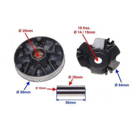 Piaggio/Gilera 50 variator and the following: