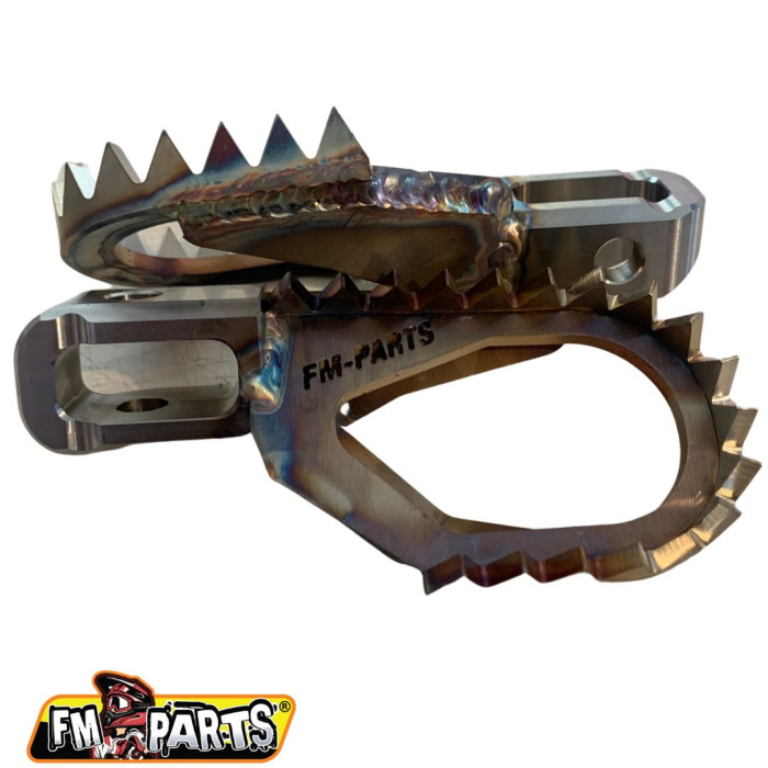 FM-PARTS OFFSET footpegs (set) STAINLESS FOOTPEGS BETA `20-22 color steel
