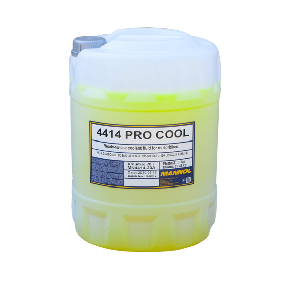 MANNOL coolant PRO COOL 20L for motorcycles (-40°C/+135°C) ready to use