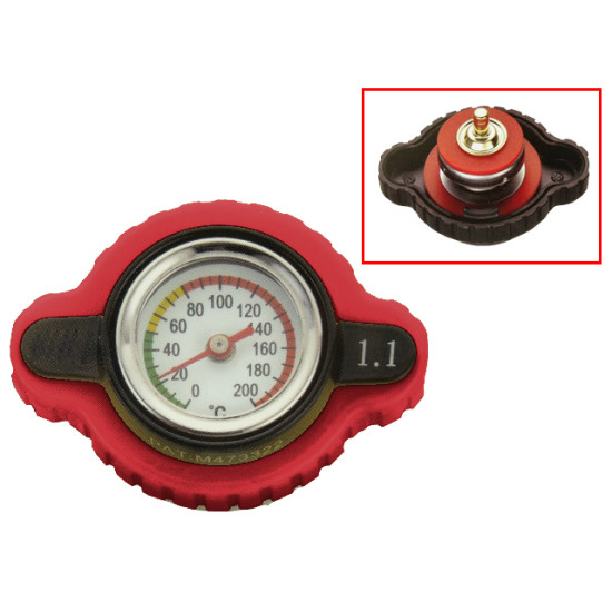 PSYCHIC cooling radiator cap with temperature indicator KTM (1.8 BAR) red