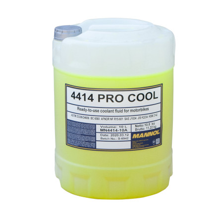 MANNOL coolant PRO COOL 10L for motorcycles (-40°C/+135°C) ready to use