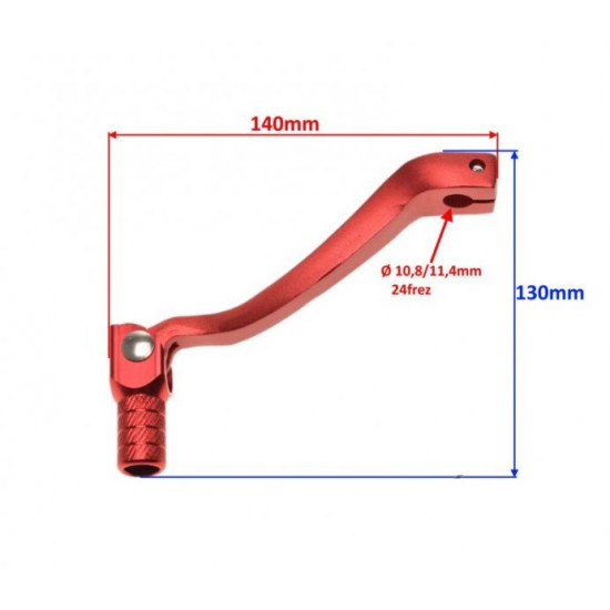 Derbi aluminum rail foot (red)
