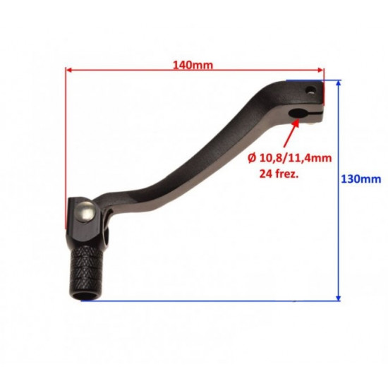 Derbi aluminum rail foot (black)