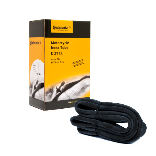 CONTINENTAL tire tube 3.50-4.00-19, 4.10-19, 4.60-19, 110/80-19, 120/80-19, 4.25-19, 100/90-19, 110/90-19 TR4 E/F/G19
