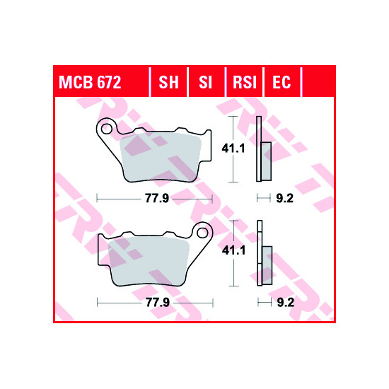 TRW MCB672EC brake pads