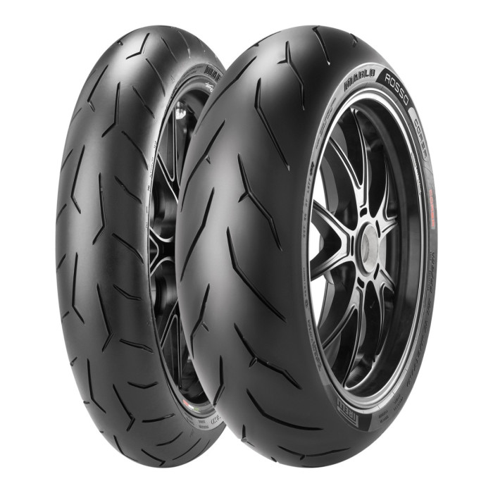 PIRELLI padangų komplektas (1734600/19) 120/70ZR17 DIABLO ROSSO CORSA (58W) TL M/C DOT 03-06/2019 + (1971000/19) 160/60ZR17 DIAB