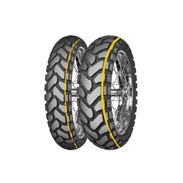 MITAS tire 120/70B19 E-07+ ENDURO TRAIL 60T TL DAKAR (yellow stripe) 13-36/2022 (24142)