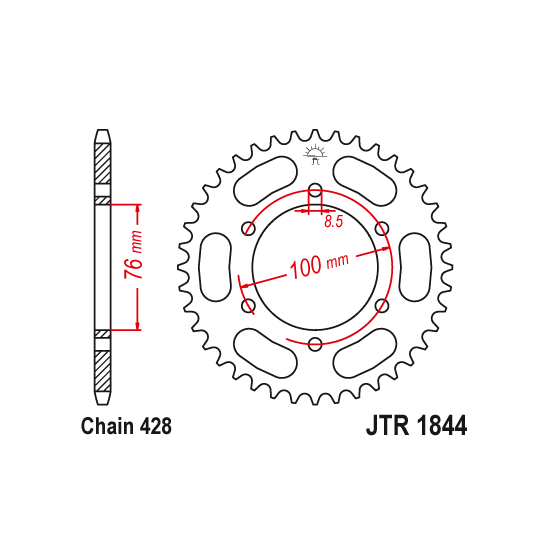 Yamaha YZF R125 rear sprocket 48 teeth