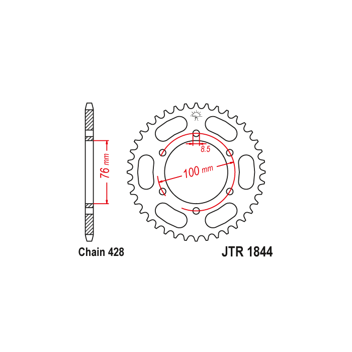Yamaha YZF R125 rear sprocket 48 teeth