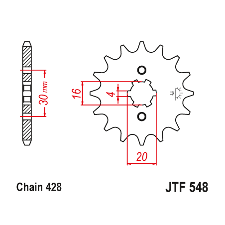 Yamaha XT 125 (from 2008) front sprocket