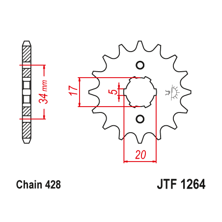 Honda CBR 125 front sprocket