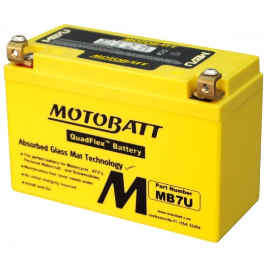 YT7B-BS (MB7U) 12V 6.5Ah 100A Motobatt battery