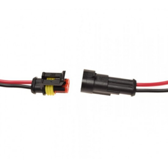 Hermetic wire connector, 2-pin