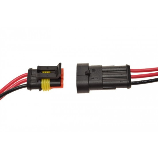 Hermetic wire connector, 3-pin